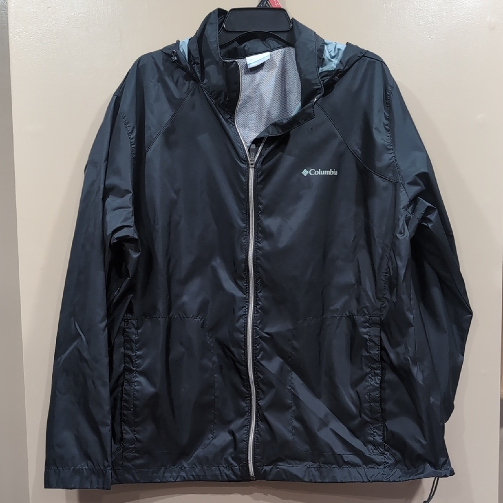 Columbia Women's Dark Windbreaker Jacket with Hood Size 3X